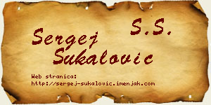 Sergej Šukalović vizit kartica